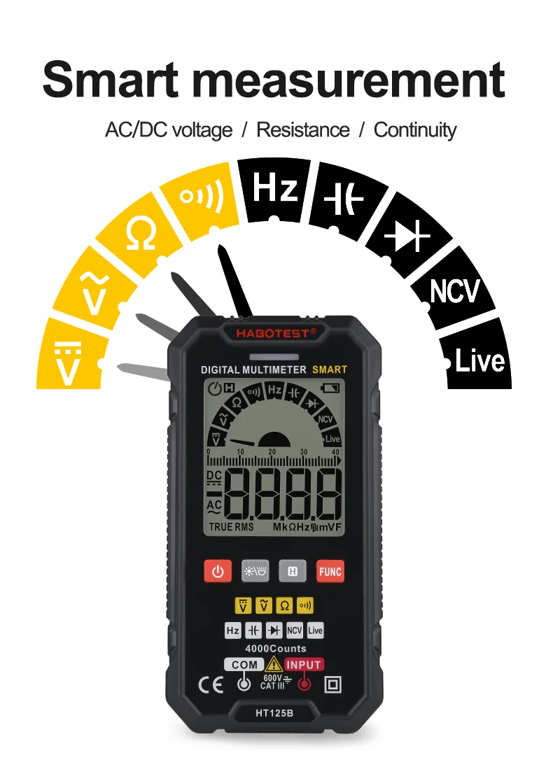 20V DC multimeter setting