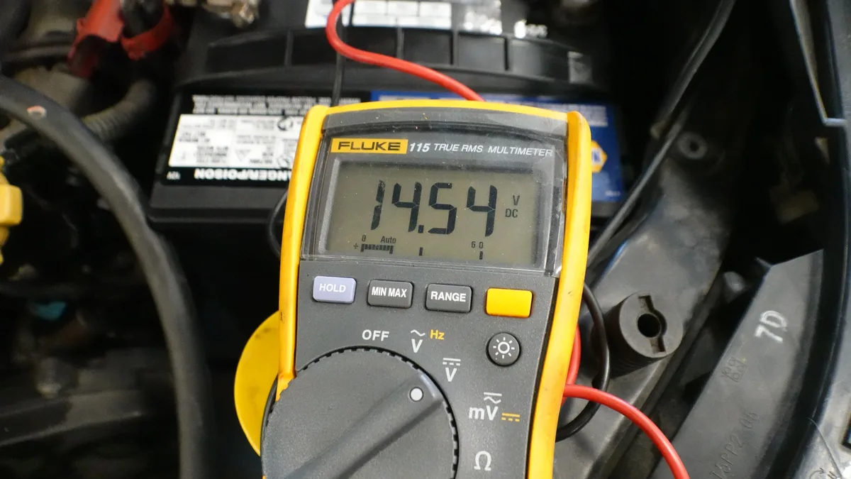 alternator charging voltage test