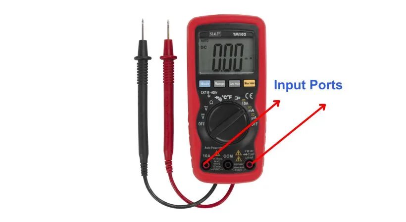multimeter test lead jacks