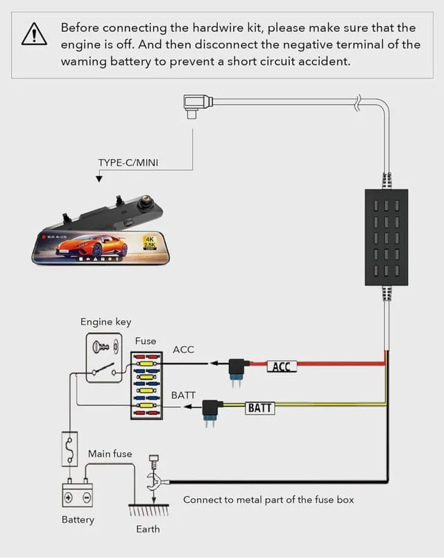 aftermarket dashcam wiring