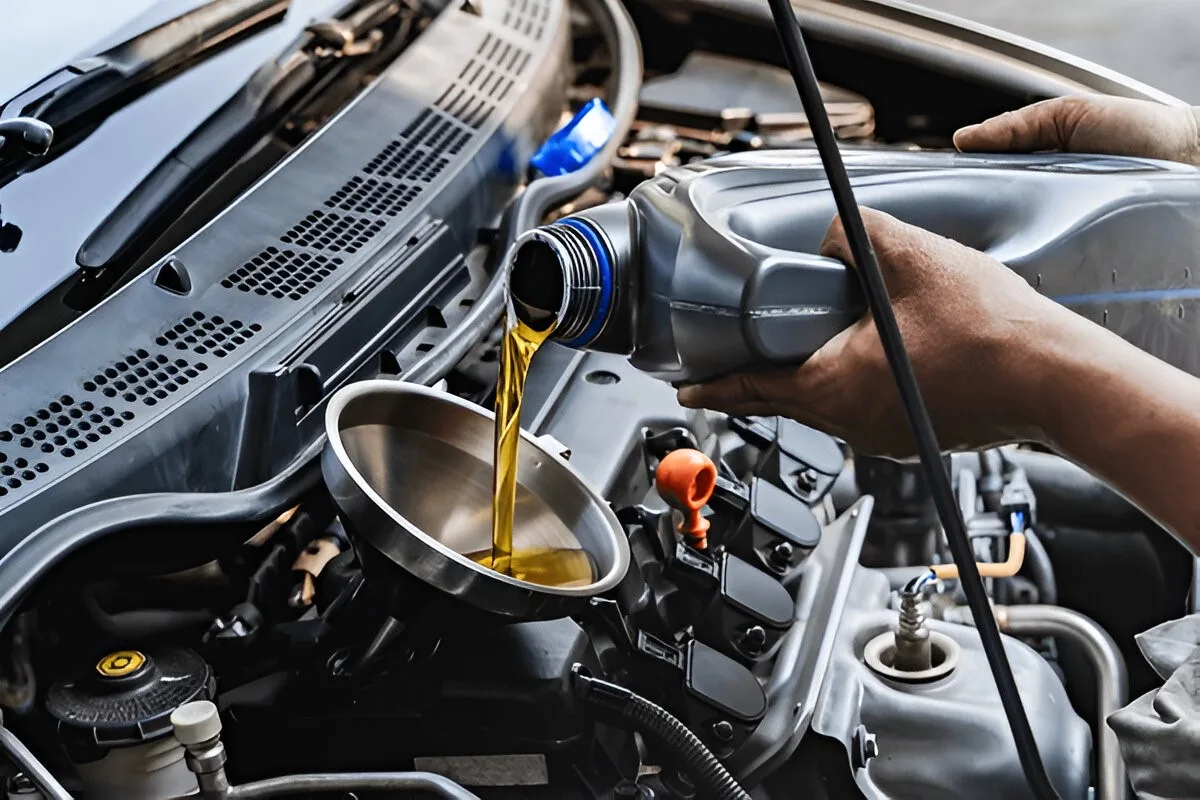 cold engine oil check