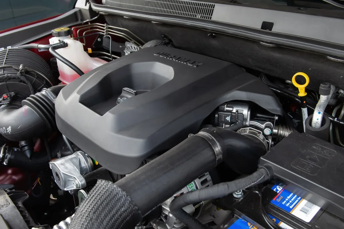 Duramax diesel engine bay