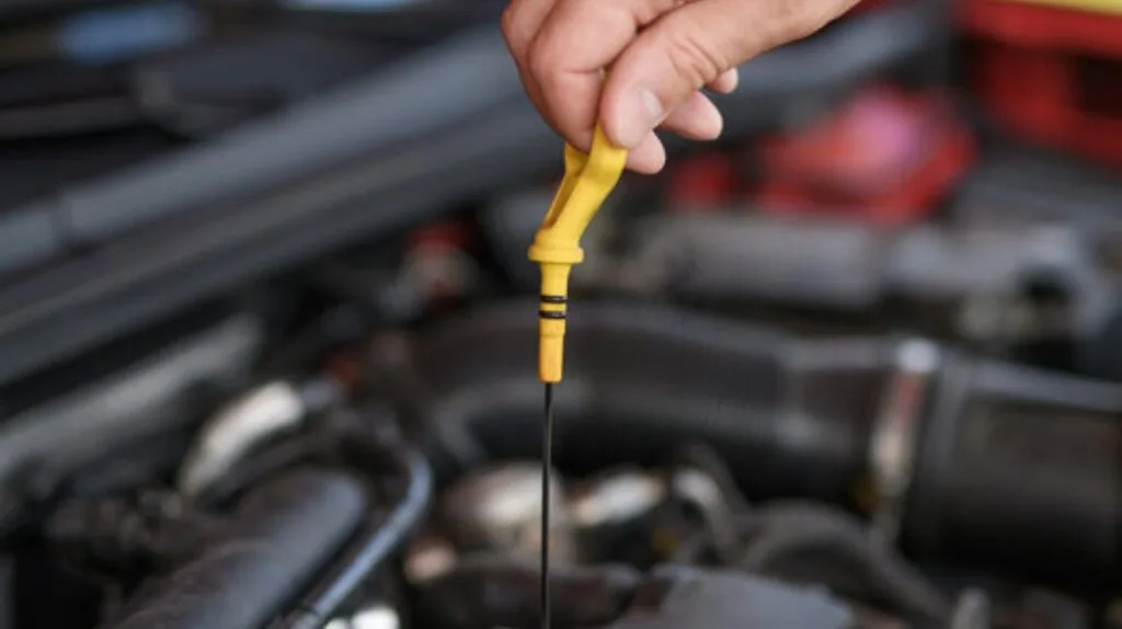 engine oil dipstick check