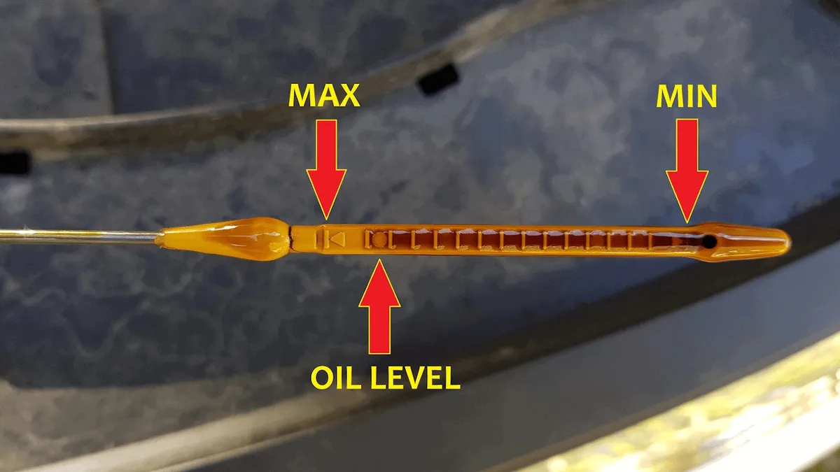 engine oil dipstick markings