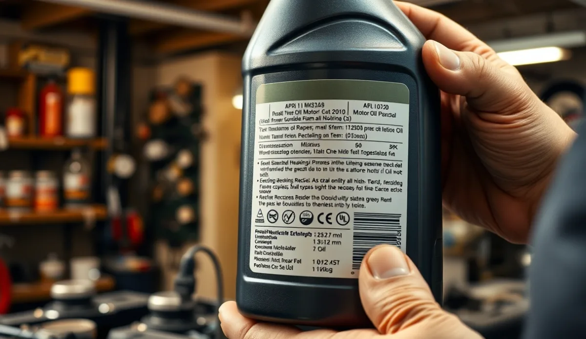motor oil viscosity grade label