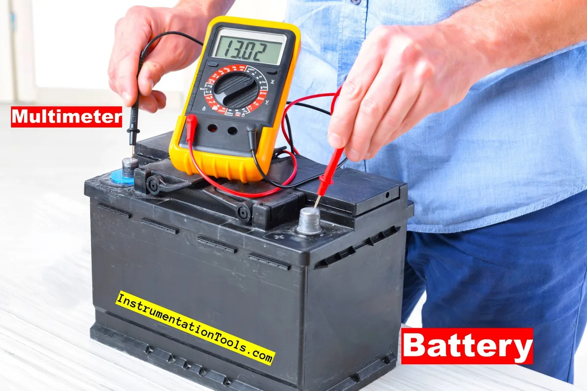 multimeter in series battery test