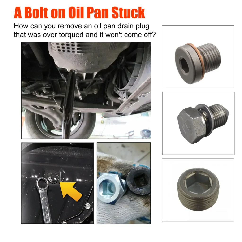 oil drain plug under car