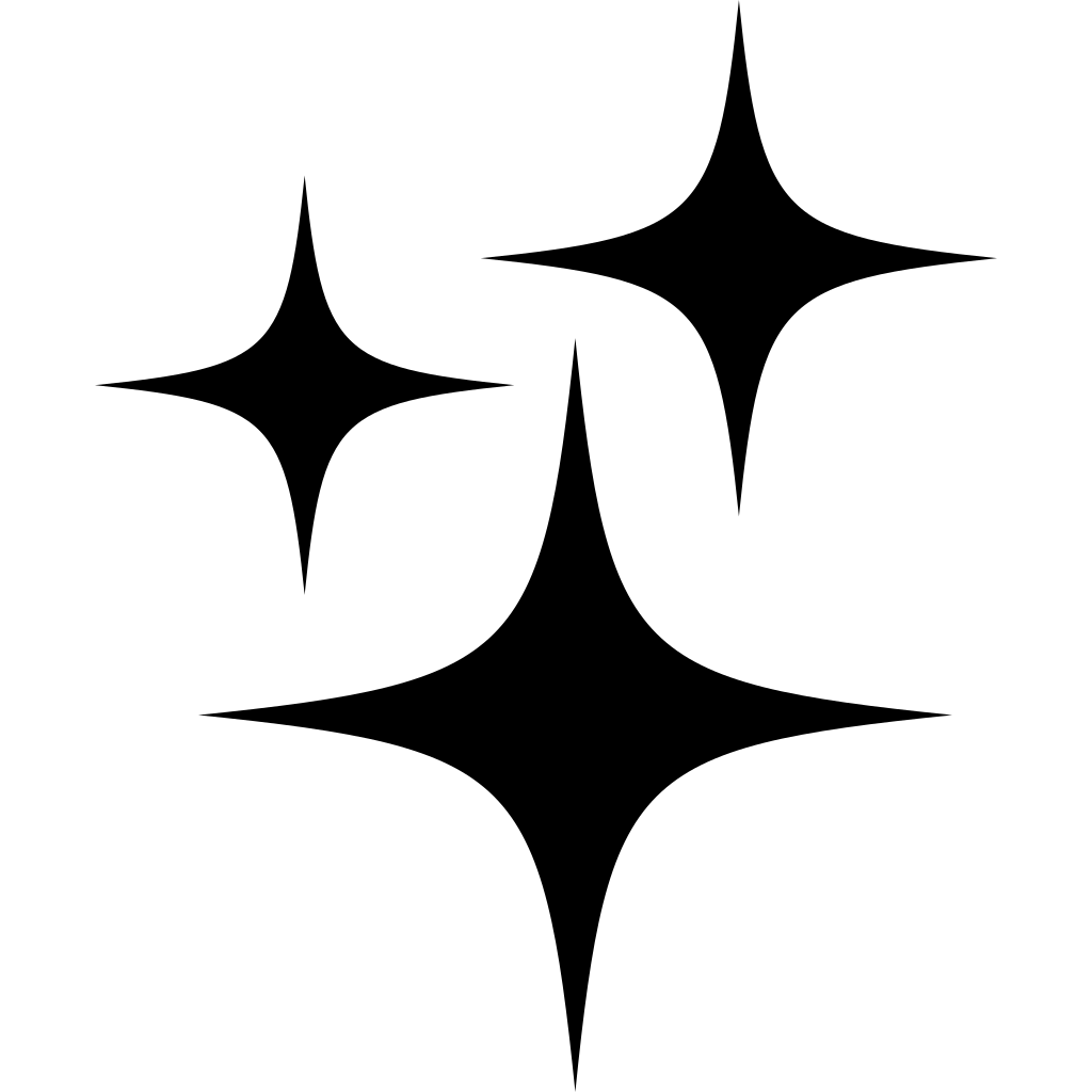 sparkle icon vs asterisk comparison