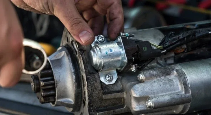 tapping starter with wrench