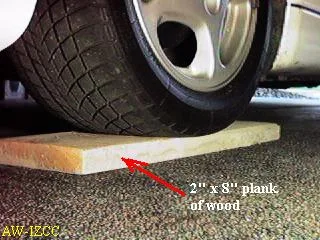 wood plank ramps for car